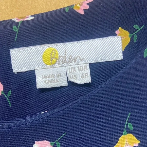 Boden Dark Blue Jumpsuit with Floral Accents - Picture 2 of 6